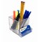 Azar Displays 4" Cube Pencil Holder W/ Divider & Business Card Pocket, PK2 556356 - alternate 2